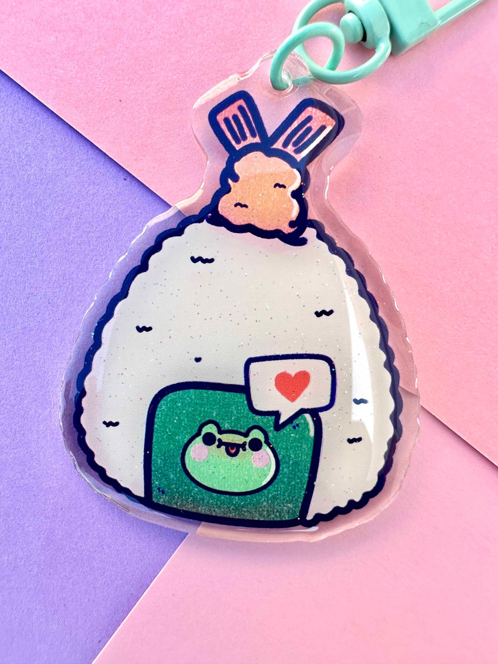 llavero acrilico kawaii onigiri japones cute