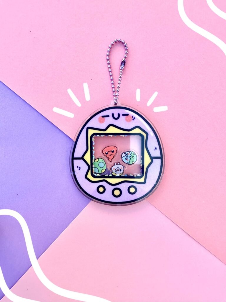 shaker llavero tamagotchi life kawaii