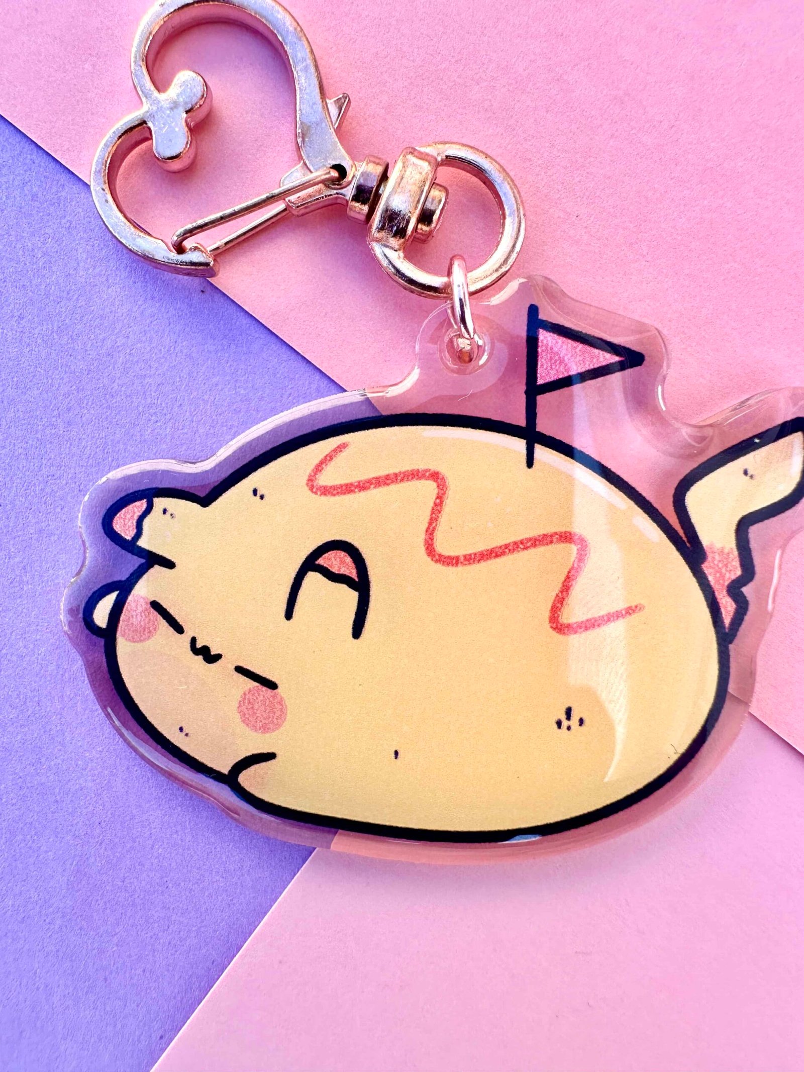 llavero acrilico kawaii pikachu tortilla japones cute