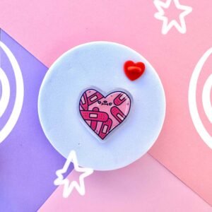 pin acrilico kawaii corazon