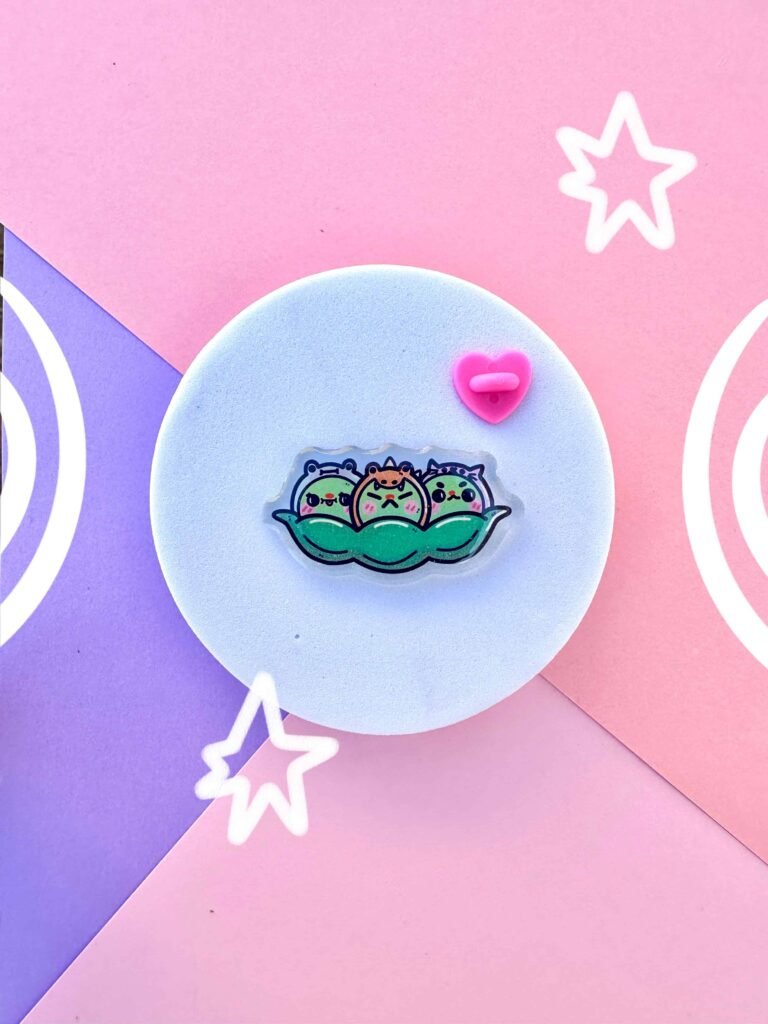 pin acrilico kawaii edamame