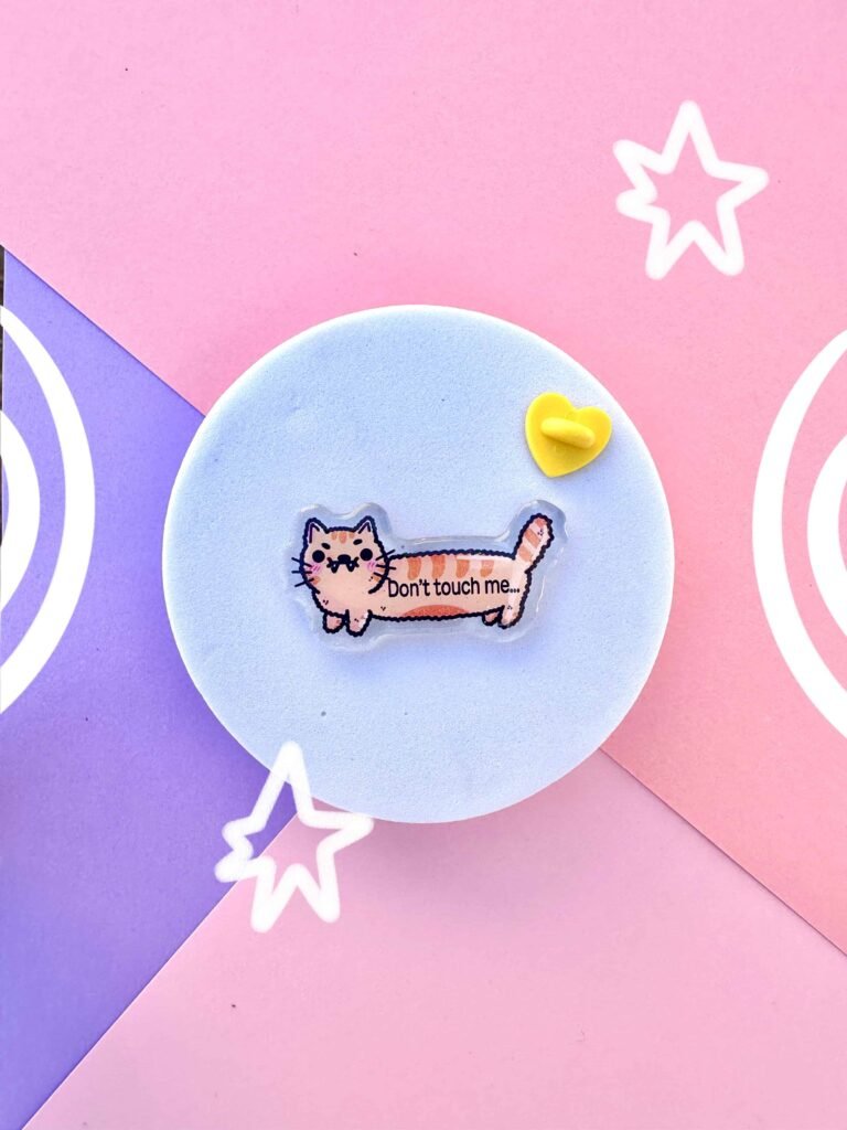 pin acrilico kawaii gato