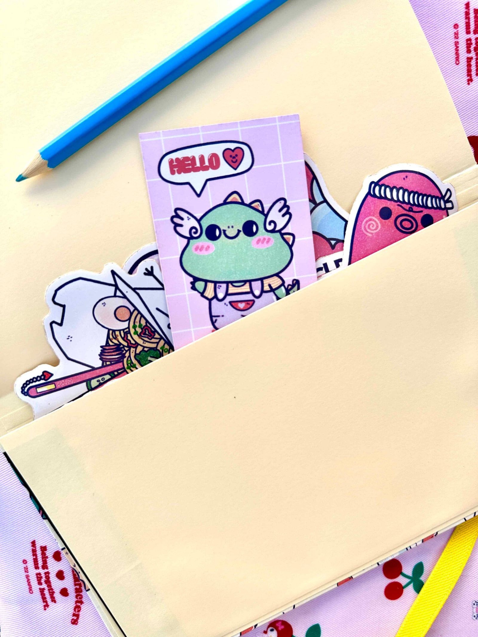 bolsillo libreta bullet journal ilustracion kawaii cute