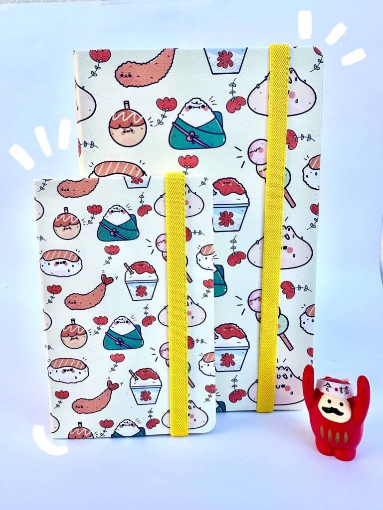 libreta bullet journal ilustracion kawaii food