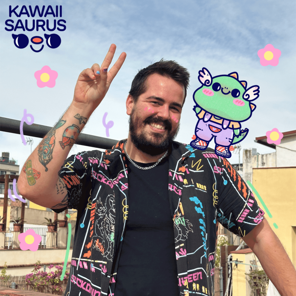 foto del creador de kawaiisaurus ilustrador estilo dibujos kawaii